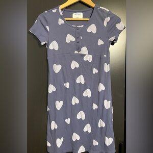 Old Navy - Girl’s Blue Dress with Heart Pattern